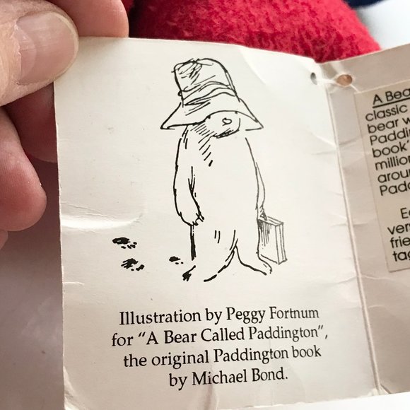 Eden Paddington Bear Plush Teddy Stuffed Animal Darkest Peru to London Red Blue - Picture 10 of 14